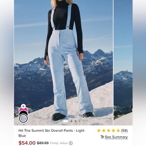 Fashion Nova Light Blue Ski Overalls with Suspenders